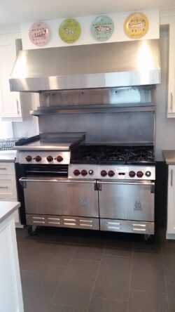 Restored Commercial Wolf Stove in Home in NJ